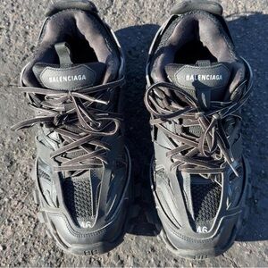 Balenciaga Men's Black Mesh Sneakers